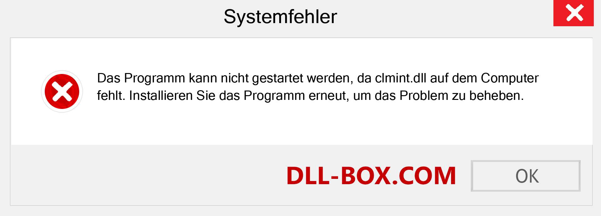 clmint.dll-Datei fehlt?. Download für Windows 7, 8, 10 - Fix clmint dll Missing Error unter Windows, Fotos, Bildern