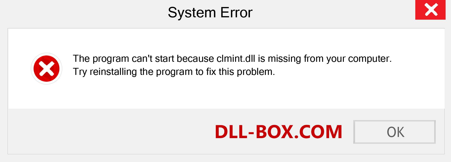  clmint.dll file is missing?. Download for Windows 7, 8, 10 - Fix  clmint dll Missing Error on Windows, photos, images