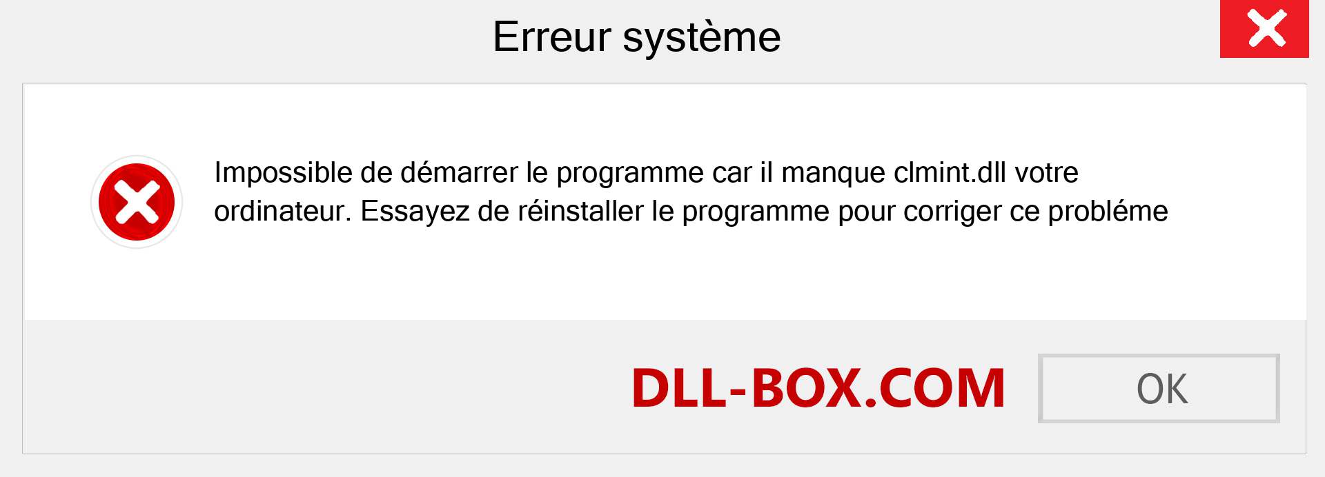 Le fichier clmint.dll est manquant ?. Télécharger pour Windows 7, 8, 10 - Correction de l'erreur manquante clmint dll sur Windows, photos, images